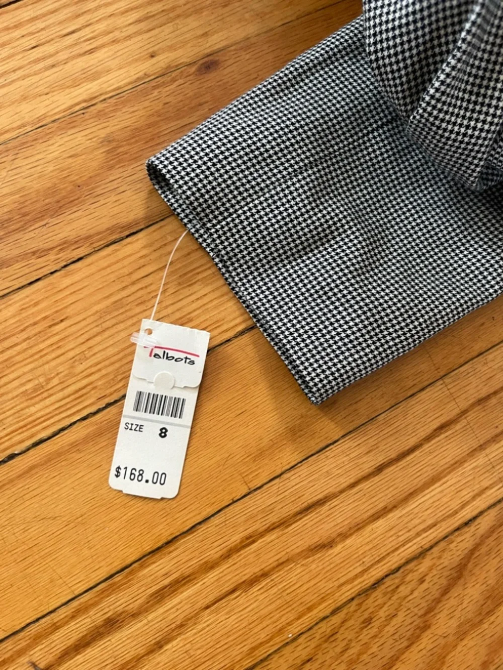 NWT VTG Two piece Talbots houndstooth  pant suit - sz 8, brand new!!